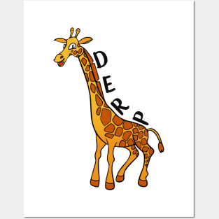 Derp Giraffe Posters and Art